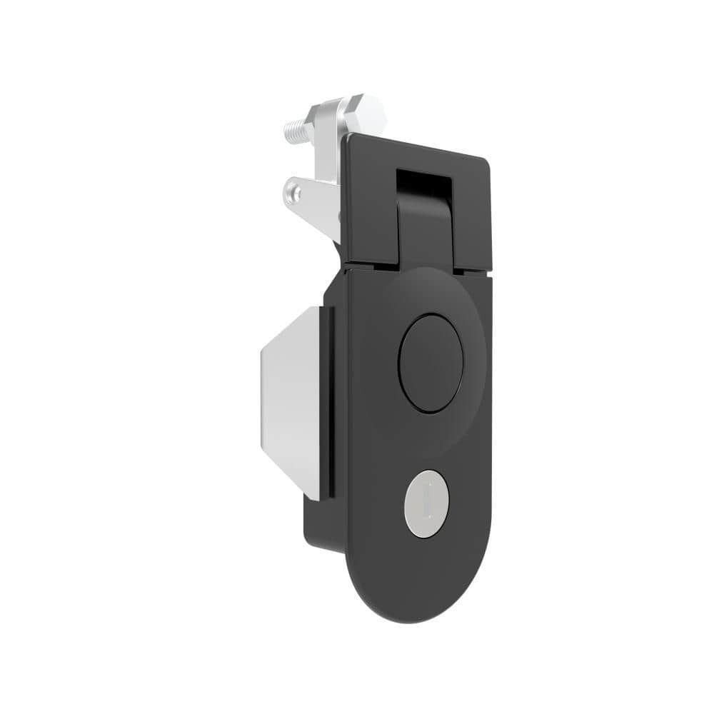 A-1445-214-1-40 | Compression type door lock, sealed lever, key lock, lock with dust cover, zinc alloy, powder coating, black