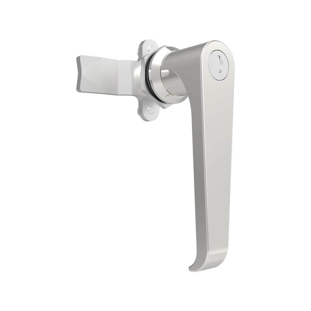 B-1310-10-A1 | Quarter-turn cam latch, l-handle with cam, key lock, stainless steel, passivated