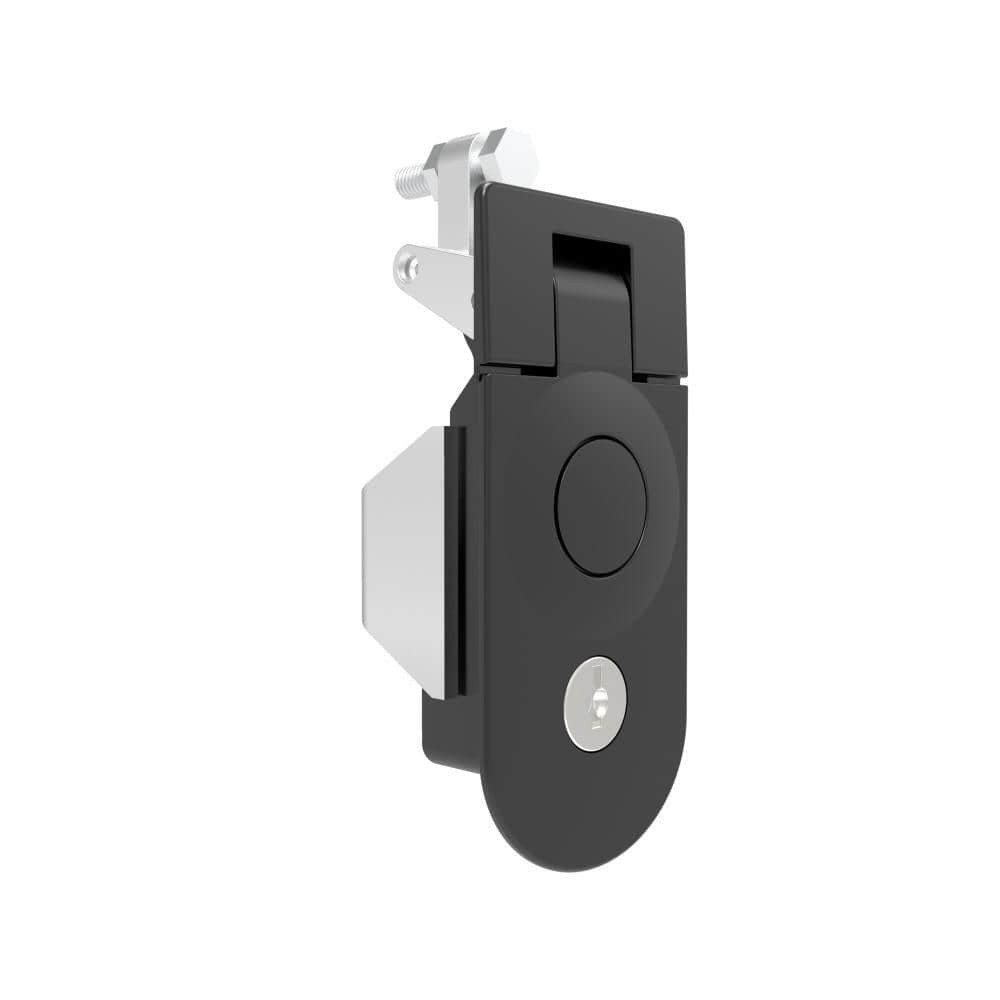 A-1445-314-1-40 | Compression type door lock, sealed lever, key lock, lock with dust cover, zinc alloy, powder coating, black