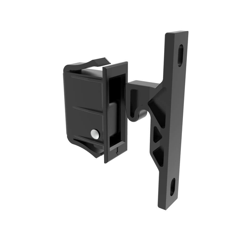 F-2001-703 | Push-to-Close Latch, Snap-In Mounting, 13N (3 lbf), Plastic, Black