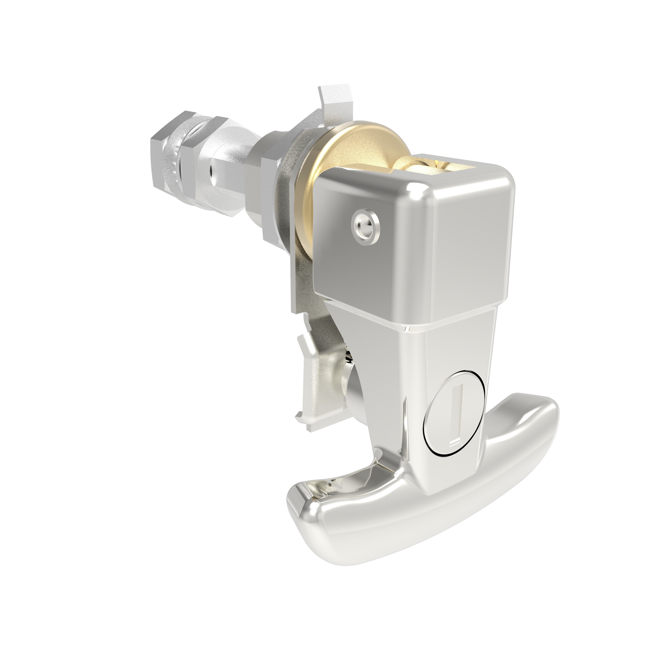 A-1548-1010-A1 | Compression type door lock, lift turn series, heavy duty size, key lock, stainless steel,polishing,bright